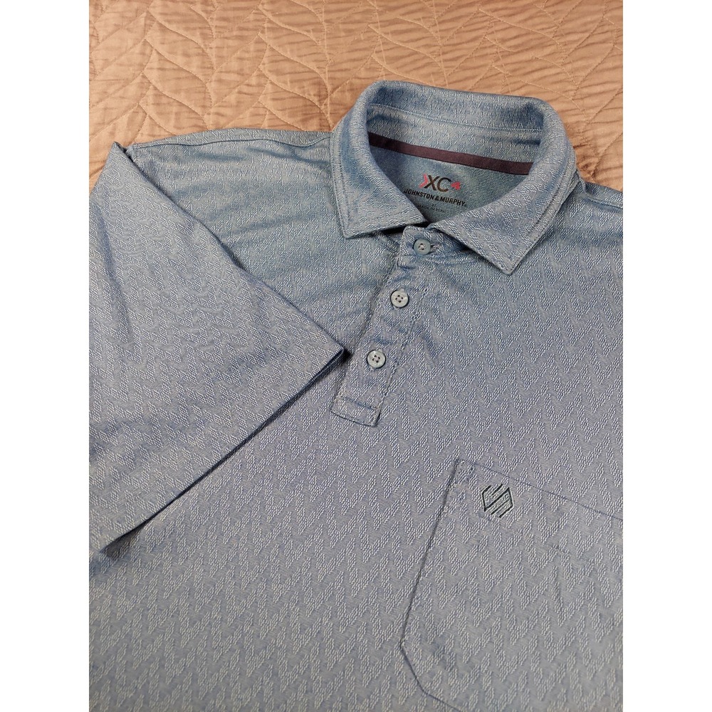 Johnston and Murphy XC4 Polo Men's XL Performance Golf Shirt Pima Cotton Blend